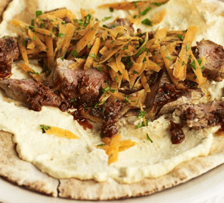 Kibdah Over Hummus