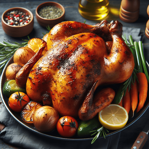 Rotisserie Whole Chicken (w/Rice, Salad & Soup)
